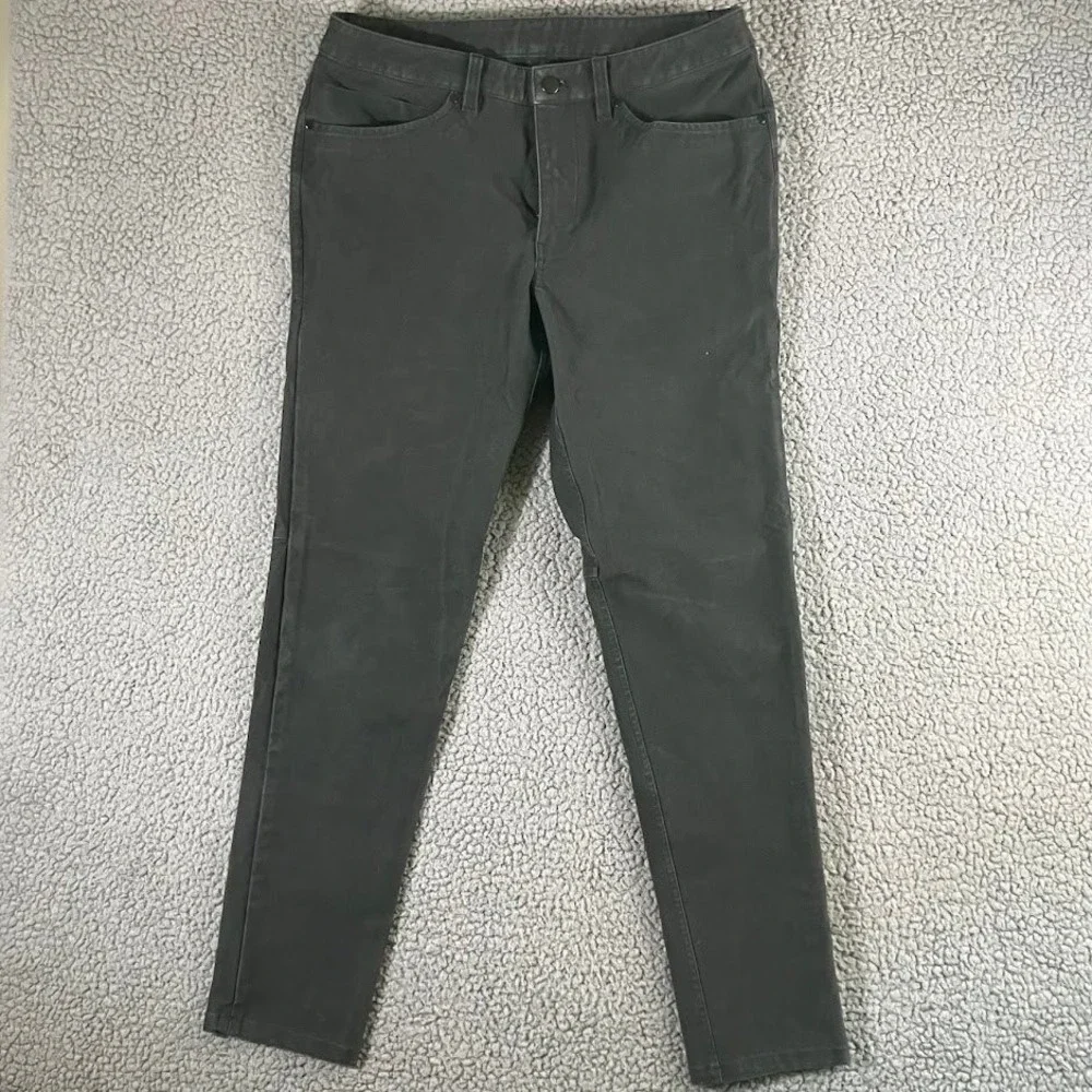 Lululemon Mens 31x30 Charcoal Black Slim Fit ABC Pants Canvas Techwear Commuter